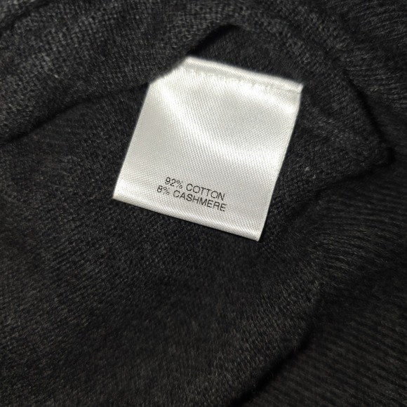 Cremieux Men's Charcoal Gray V-Neck Cozy Business Casual Cashmere Sweater Small - Picture 6 of 9